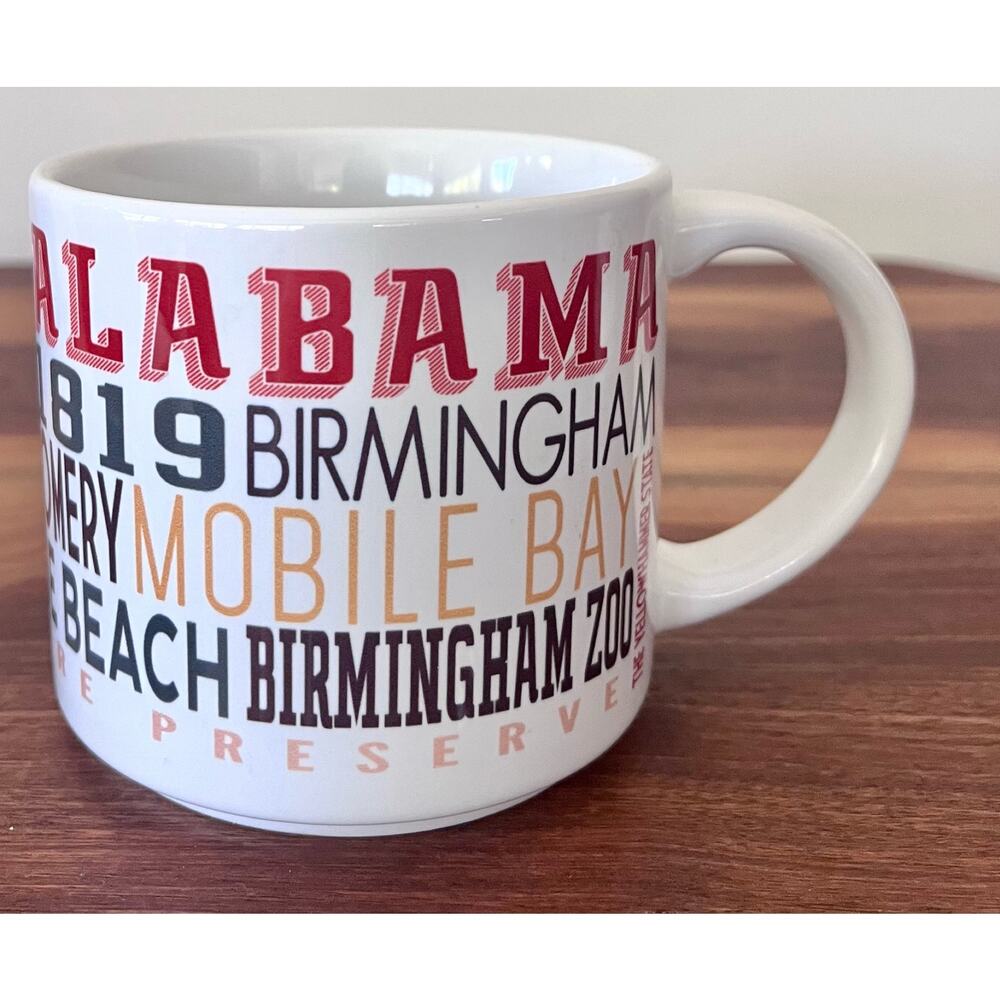 Alabama State Themed Coffee Mug Cup Novelty 11 oz Coffee Tea